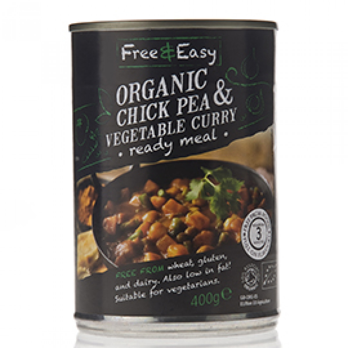 Product picture for Tinned Ready Meal - Chick Pea & Vegetable Curry