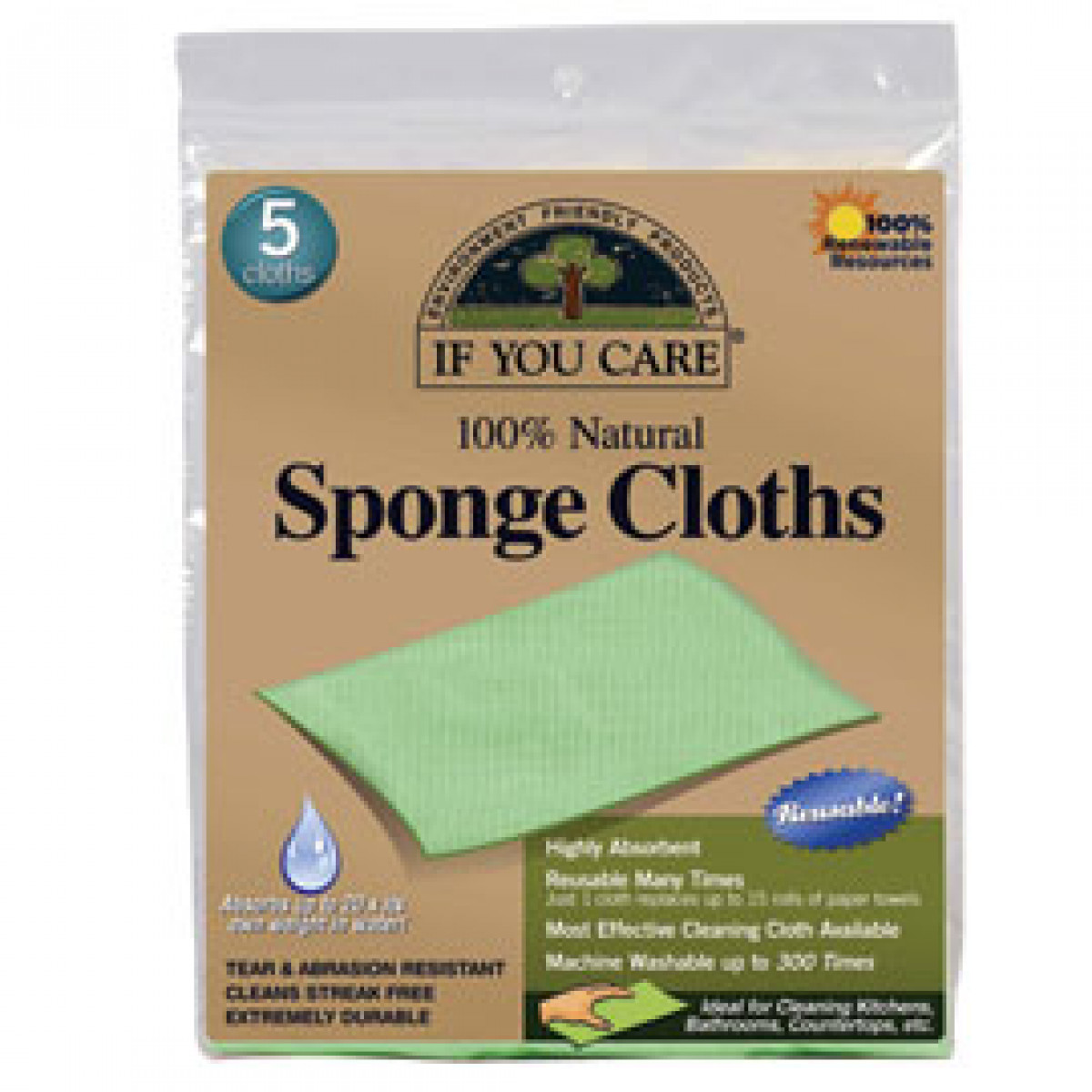 Product picture for Sponge Cloths - 100% Natural
