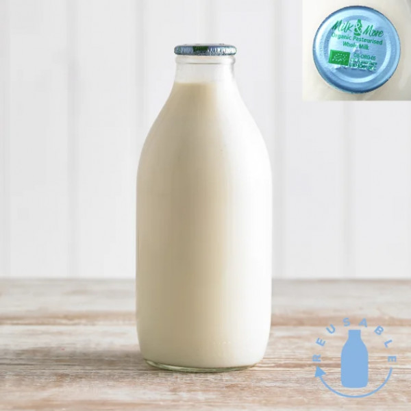 Thumbnail image for Organic whole milk - glass bottle