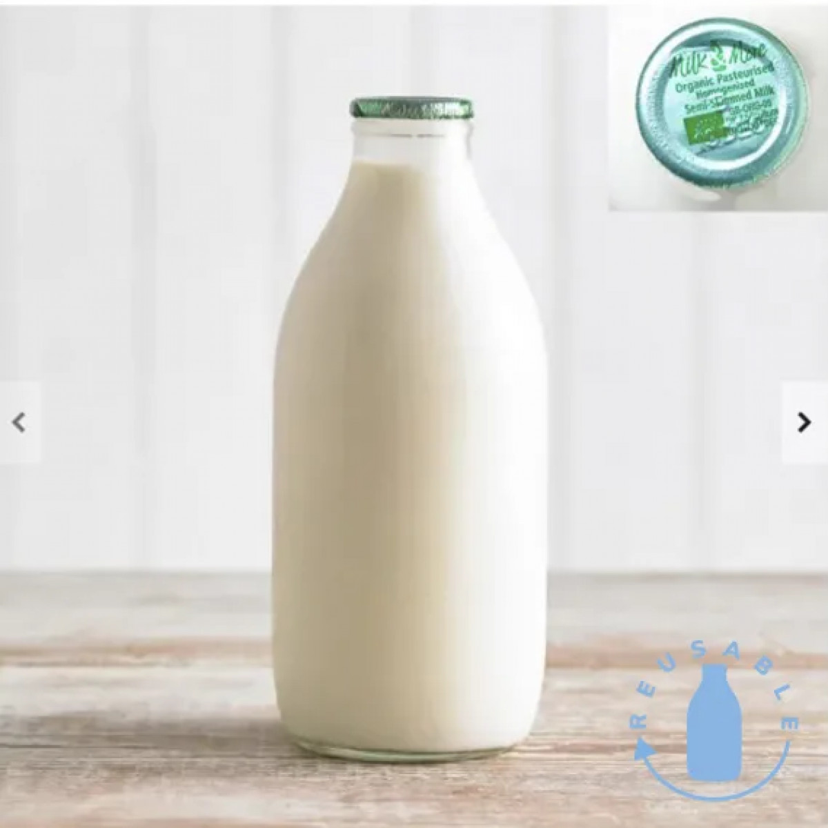 Product picture for Cornish semi skimmed milk - glass bottle