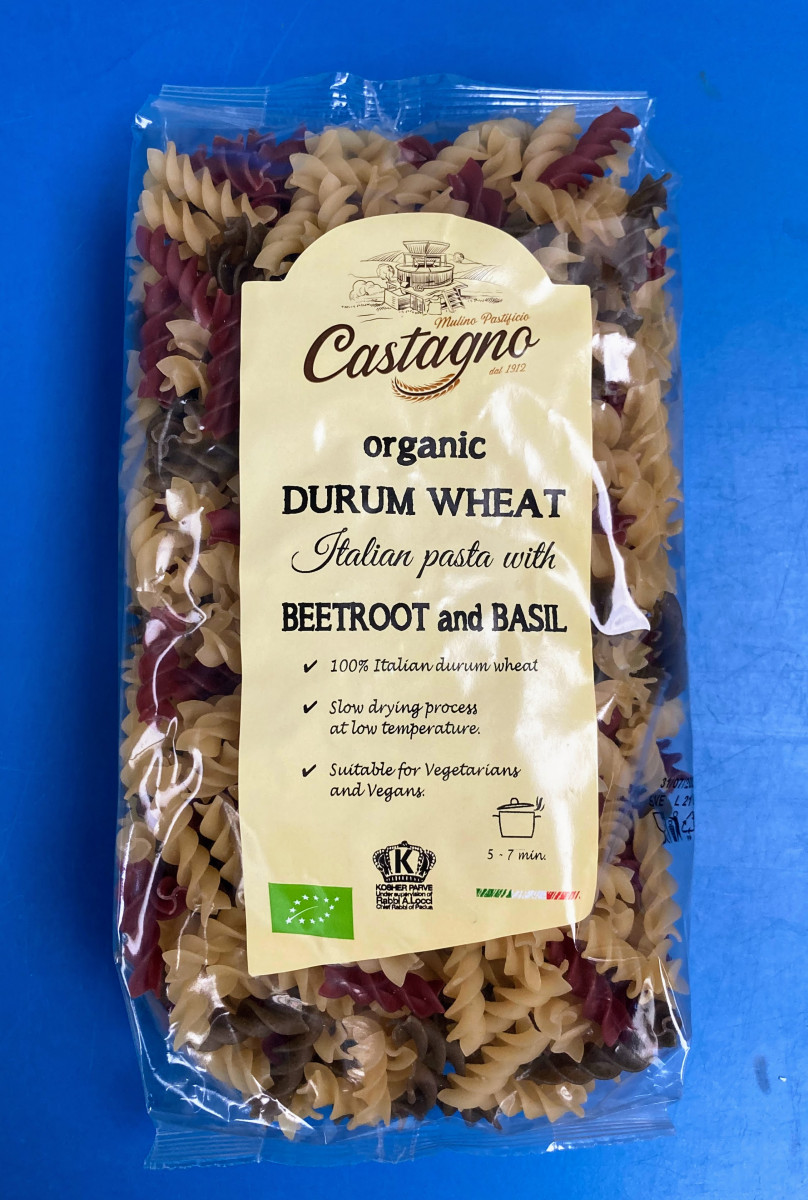 Product picture for Fusilli tricolore pasta - white durum wheat