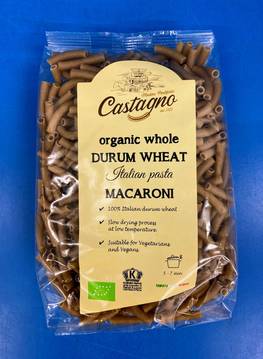 Product picture for Macaroni pasta - whole durum wheat