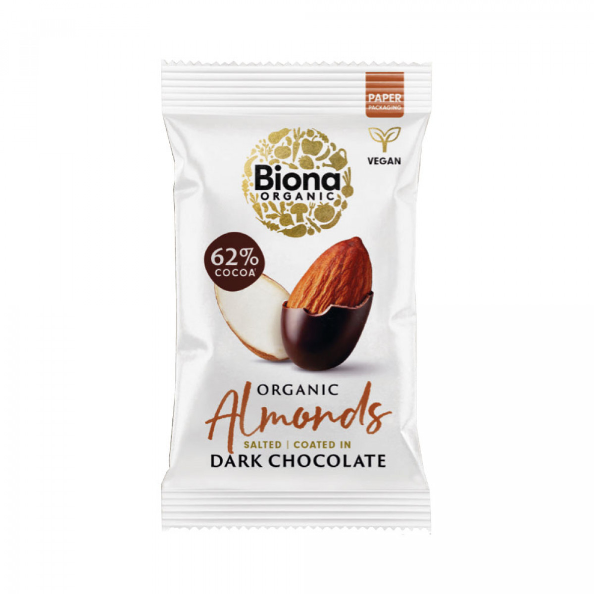 Product picture for Dark Chocolate Roasted Almonds (Org) - PROMO 15% Off