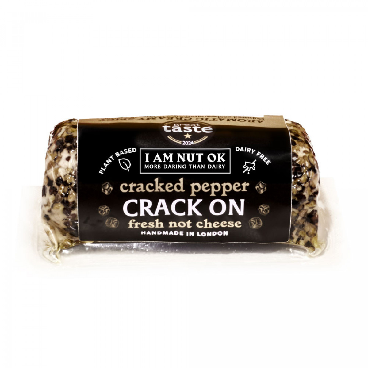 Product picture for I AM NUT OK Crack On Vegan Black Pepper Cheese Log (6 * 120g)